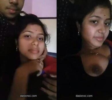 Super cute girl indian bf boobs press kiss bf mms