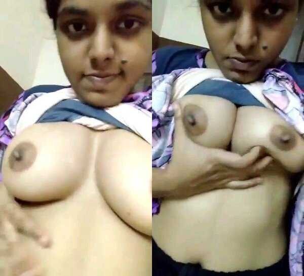 Beautiful horny desi girl xxxx desi video playing her tits mms HD
