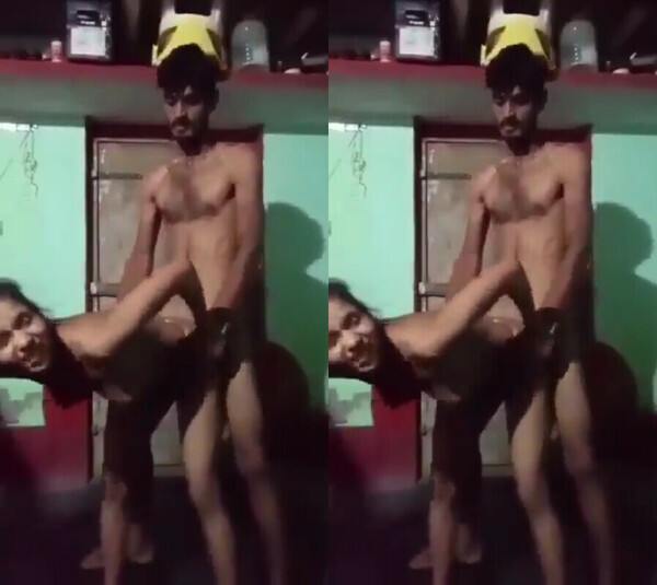 Amateur village horny lover couple vido x painful stand fucked